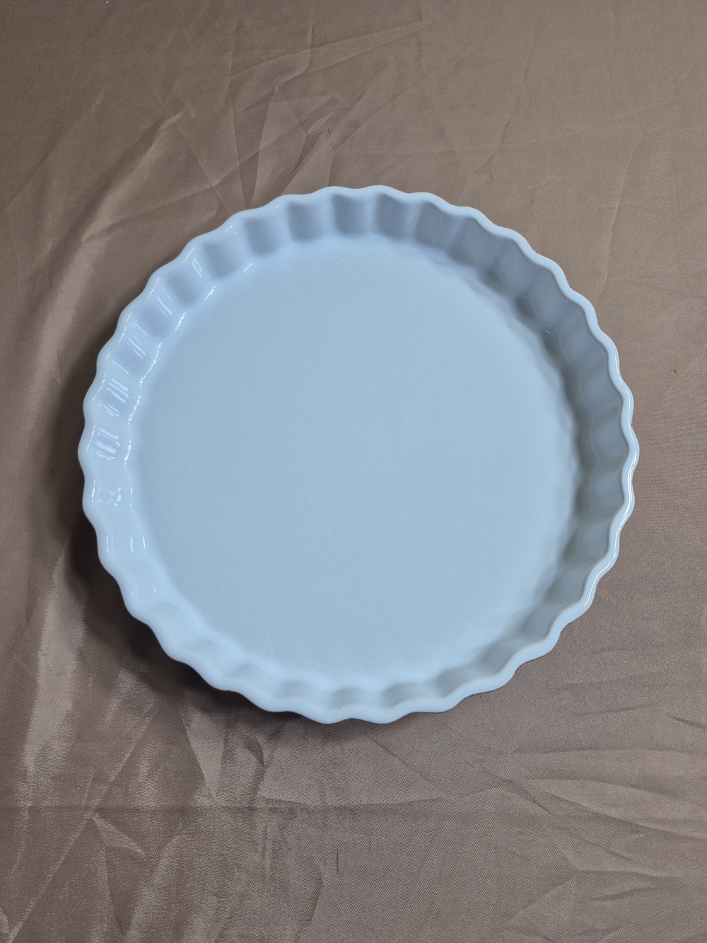 VTG Emile Henry France Red Fluted Ceramic Tart Quiche Pie Dish 11.5” Mold 6000 - Picture 2 of 8